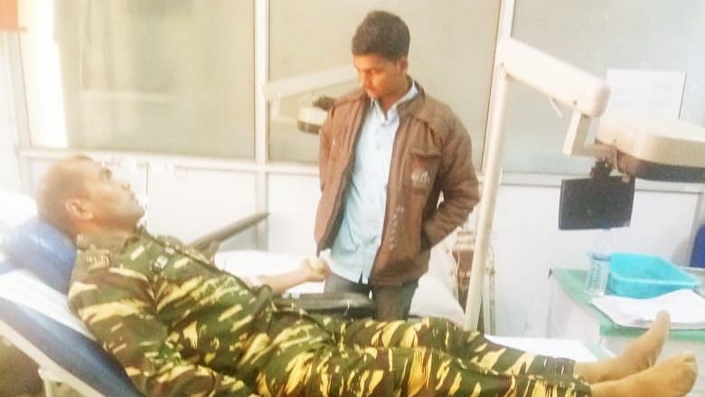 In a humane gesture, a Central Reserve Police Force (CRPF) jawan turned hero for donating blood for the treatment of an injured Naxal.