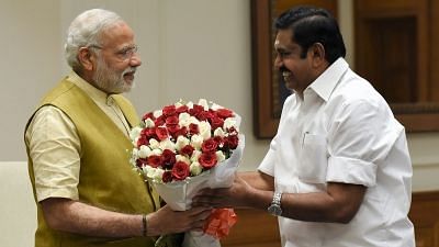 File photo of Prime Minister Narendra Modi and Tamil Nadu Chief Minister Edappadi K Palaniswami.&nbsp;