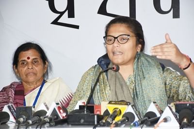 Congress MP Sushmita Dev (R). (Photo: IANS)