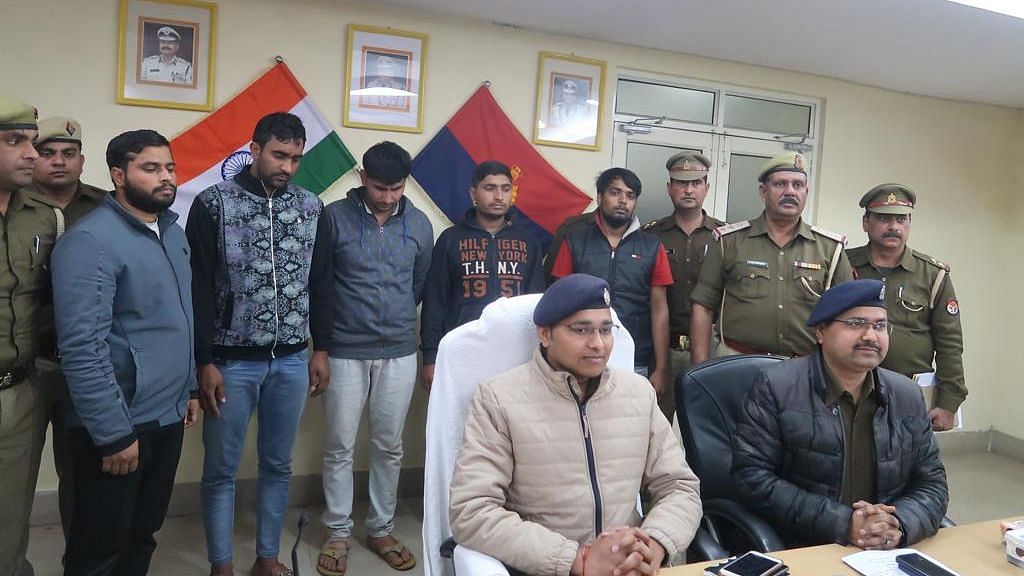 Noida police said five suspects were apprehended for firing at and injuring a guard in Greater Noida.