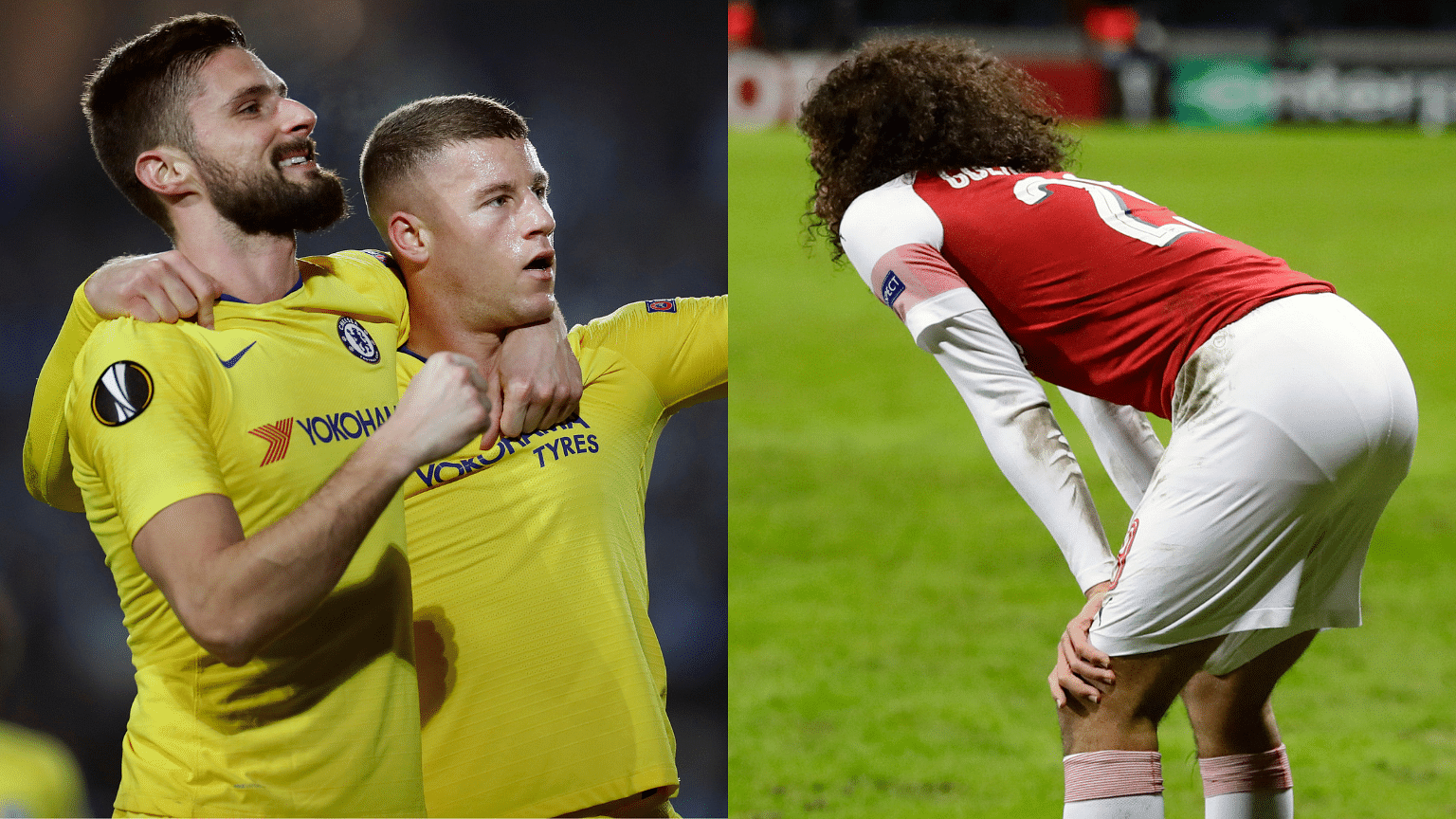 Chelsea claimed a 2-1 victory at Malmo (left) while Arsenal go down 0-1 to BATE.