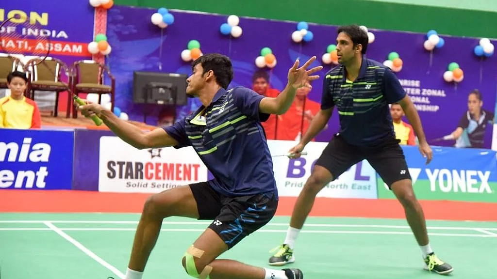 In men’s doubles, Pranaav Jerry Chopra and Chirag Shetty clinched the title