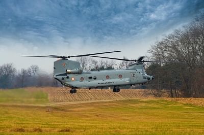 CH-47F (I) Chinook -- an advanced multi-mission helicopter.