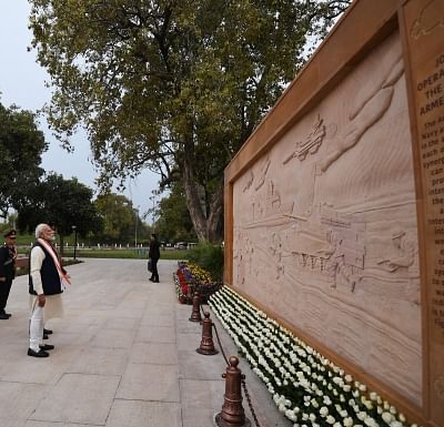 New Delhi: Prime Minister Narendra Modi during the inauguration of the National War Museum (NWM) in New Delhi on Feb 25, 2019. (Photo: IANS/PIB)