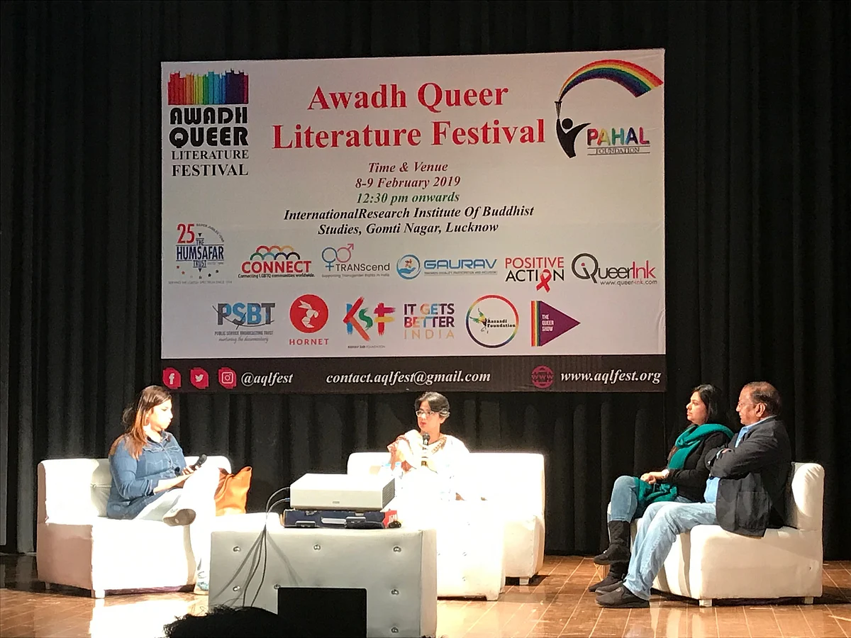 One off the panels ongoing at the Awadh Queer Literature Festival organised on 8 and 9 February.