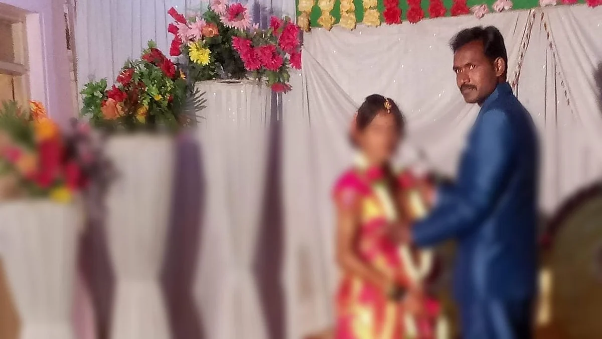 H Guru, from Mandya, on his wedding day.