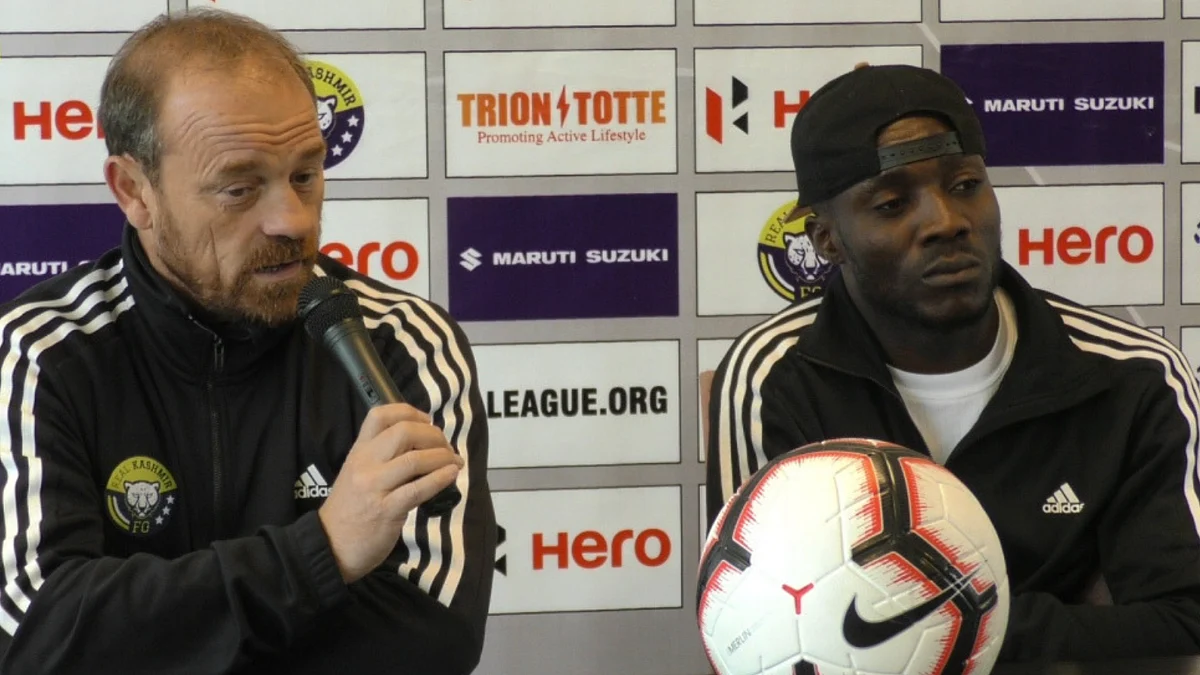 File picture of Real Kashmir FC coach David Robertson (left) and captain Loveday Enyinnaya.