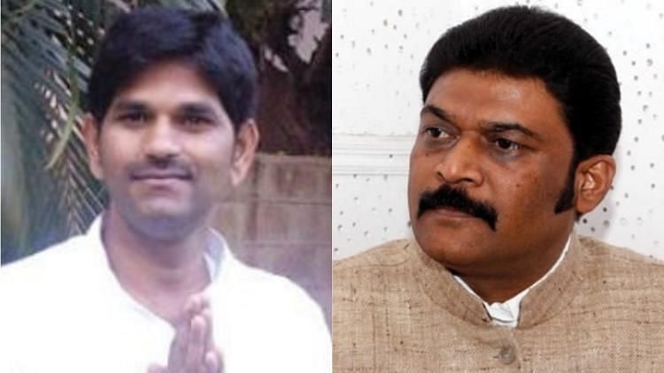 Congress MLAs JN Ganesh (L) and Anand Singh (R). Ganesh has been accused of assaulting Singh at Eagleton Resort