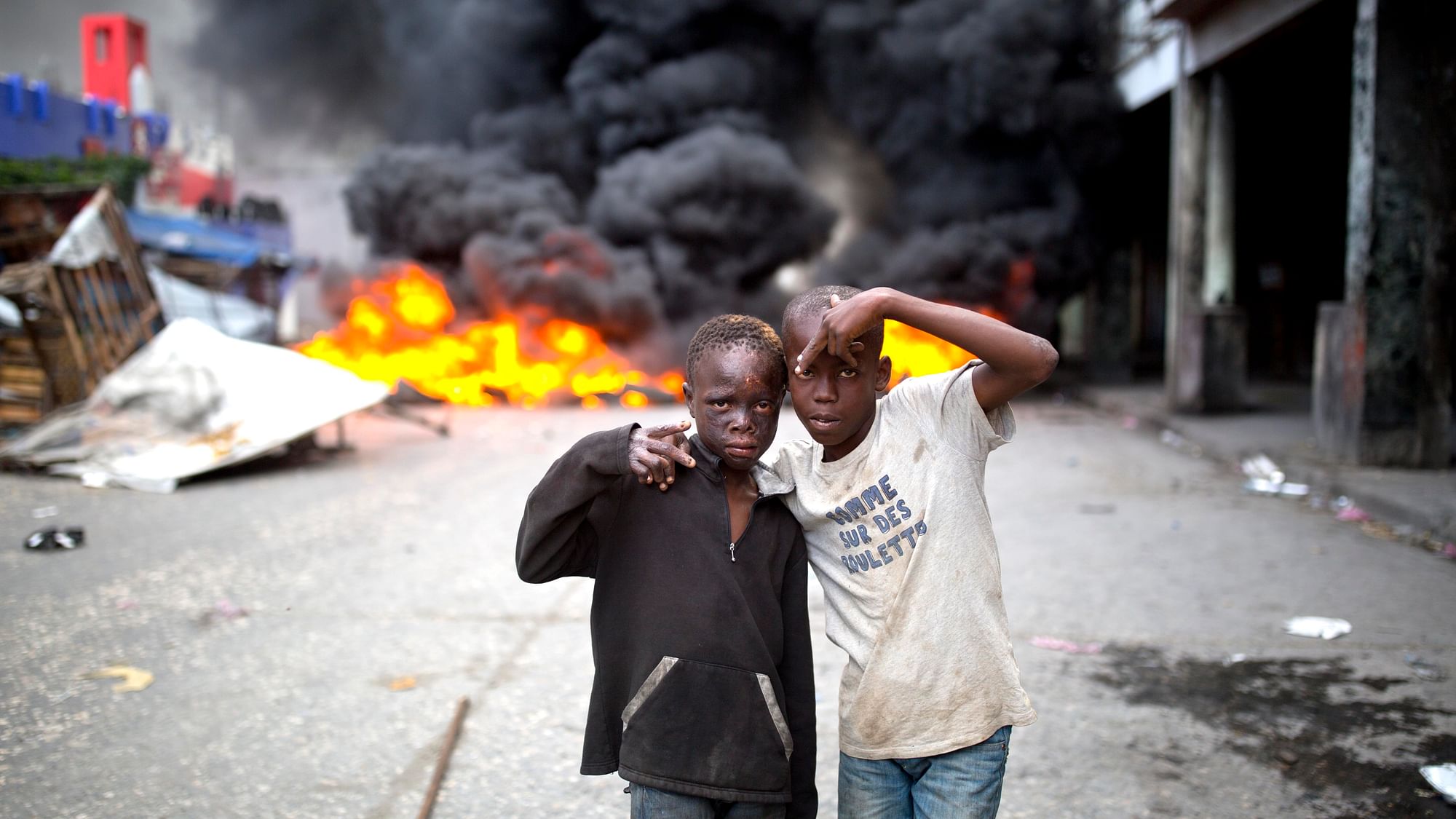 Streets on fire on fourth day of Haiti protests.