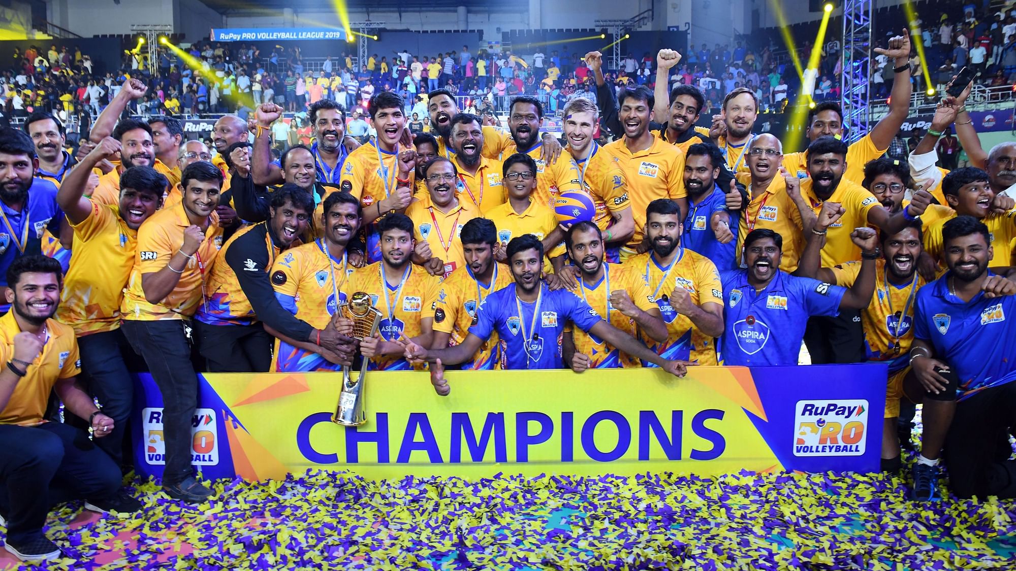 Chennai Spartans defeated Calicut Heroes 3-0 to win the the inaugural edition of the Pro Volleyball League.