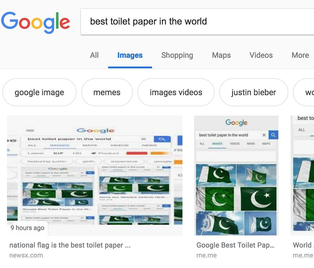 “We have not found any evidence that Google Images was ranking the Pakistani flag,” Google said.