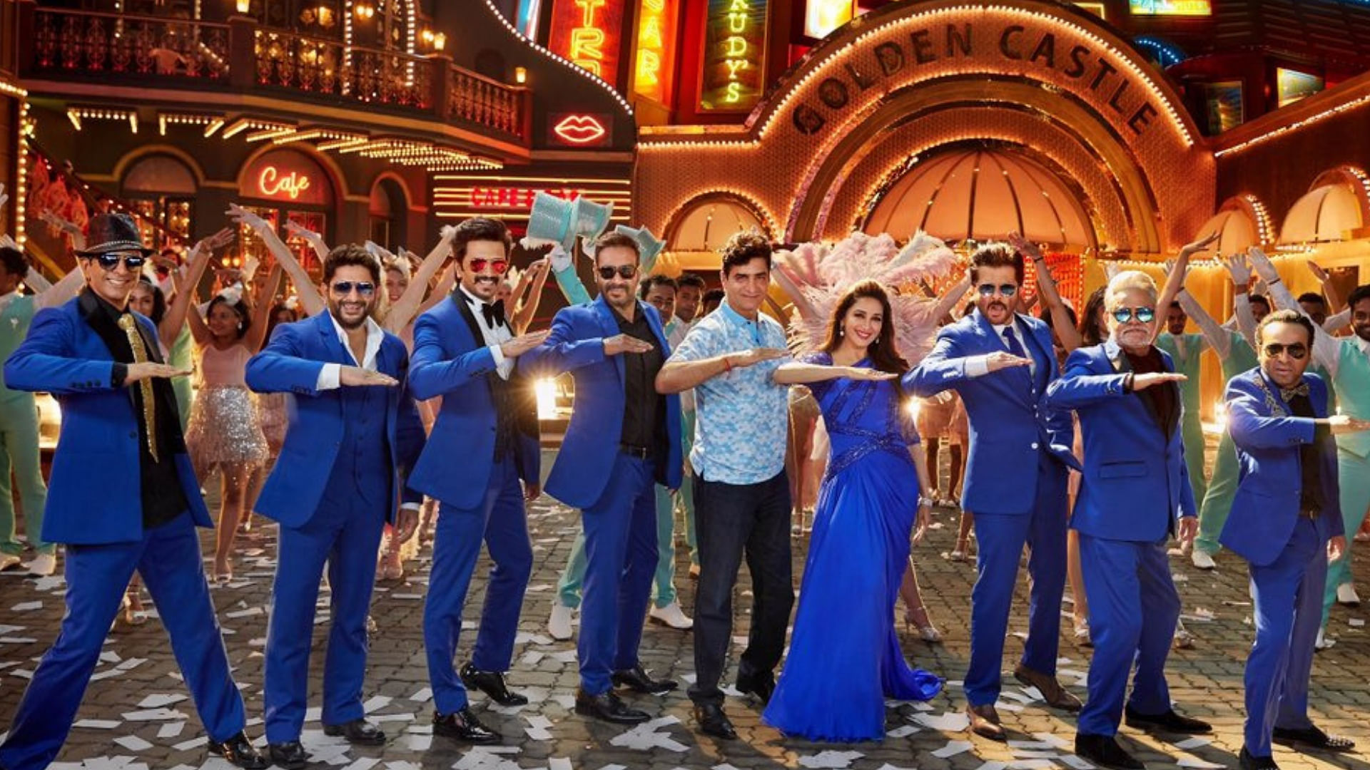 Total Dhamaal features an ensemble cast with Arshad Warsi, Ajay Devgn, Madhuri Dixit and Anil Kapoor.&nbsp;