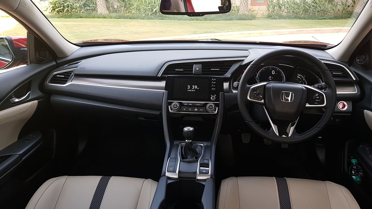 2019 Honda Civic launched in India at a starting price or Rs 17.69 lakh for the petrol & Rs 20.49 for diesel.