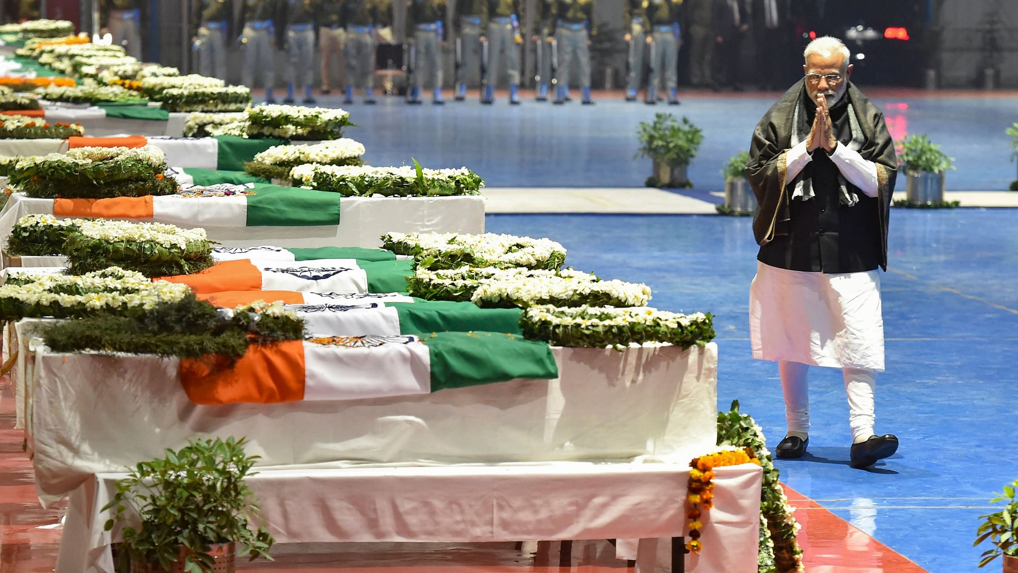 The bodies of the slain troopers reached Delhi’s Palam air force area in a special Indian Air Force (IAF) plane on Friday evening. 