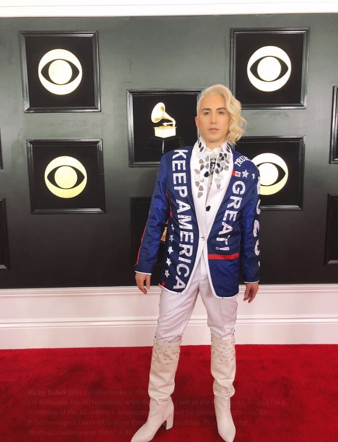Joy Villa wears border wall-inspired dress at Grammys 2019; well, her fashion has always been very ‘Right’