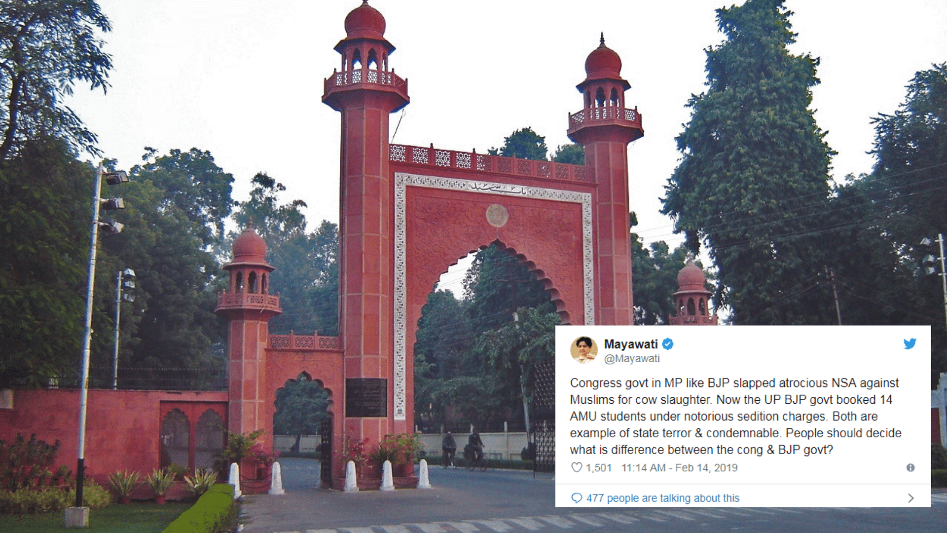 Twitter has erupted in anger over the sedition charges slapped on the 14 students of AMU.