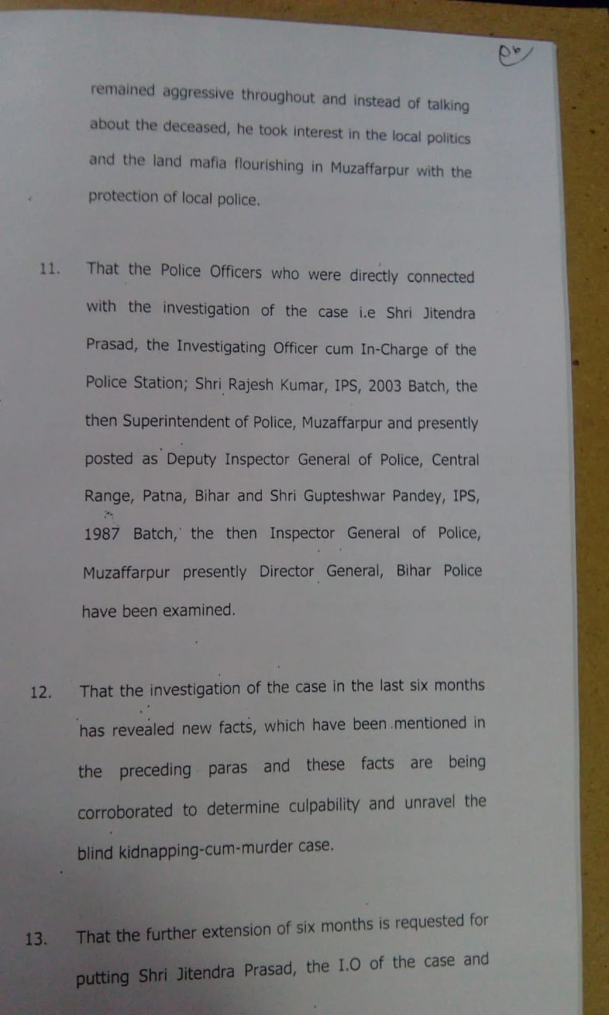 The CBI’s application.