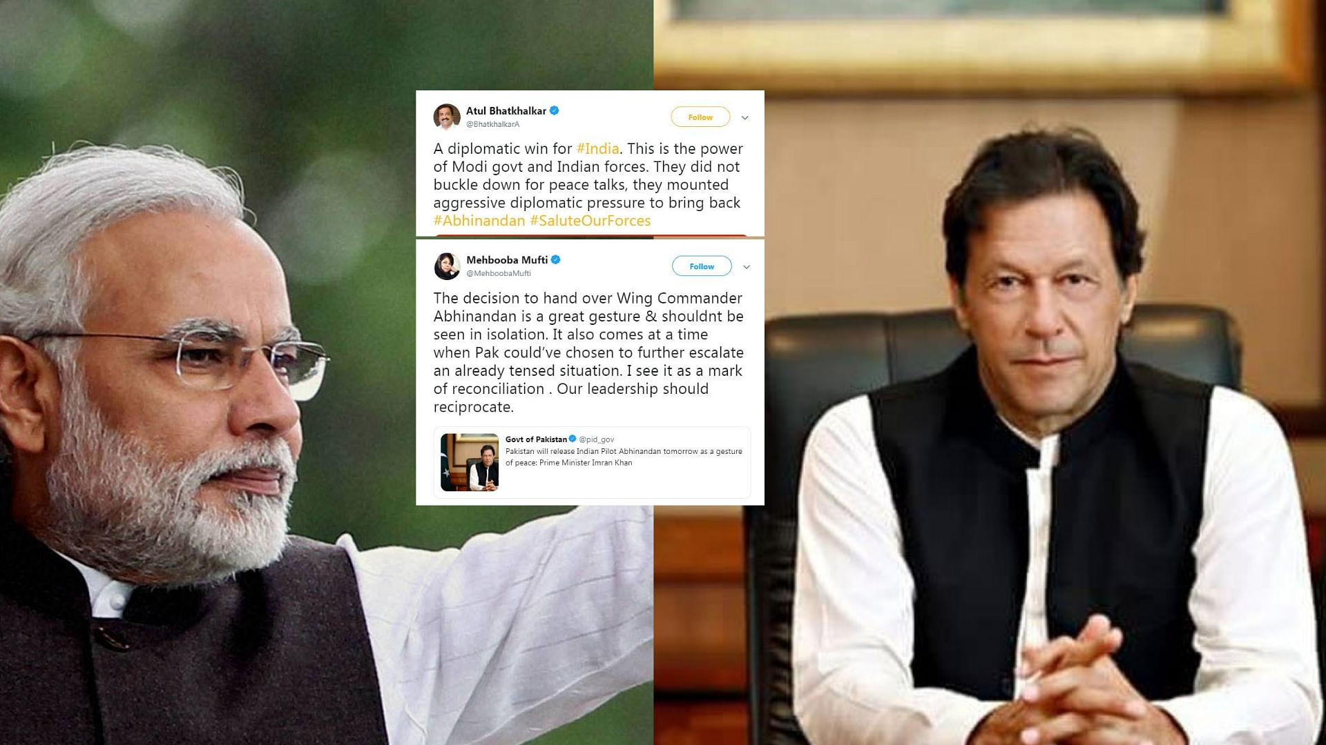 Pakistan Prime Minister Imran Khan on Thursday, 28 February, announced IAF Wing Commander Abhinandan Varthaman’s release.