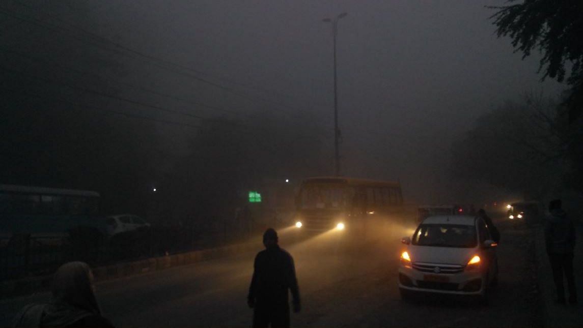 Fog in Delhi.&nbsp;