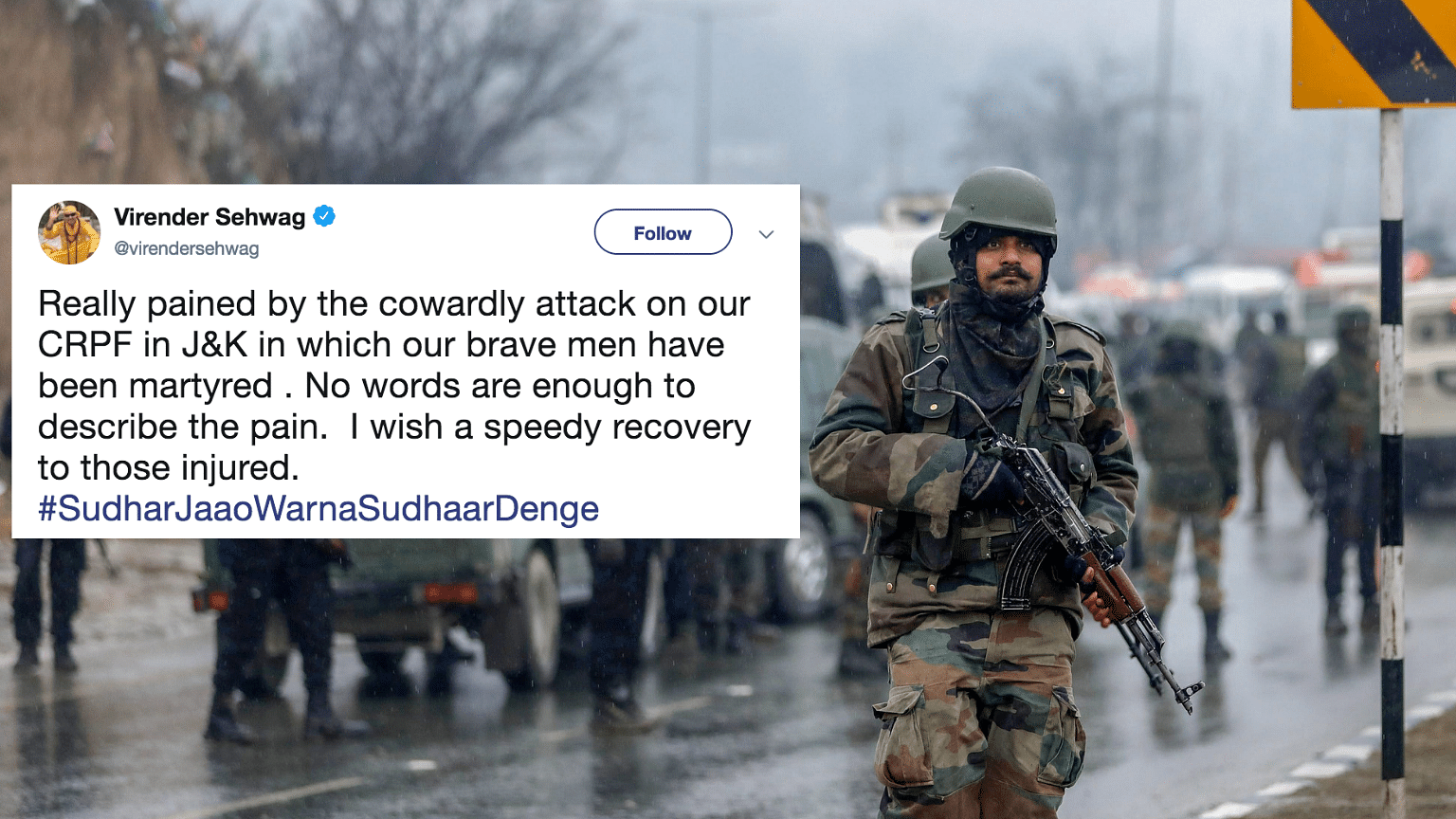 Indian cricketers expressed shock over the terror attack in Jammu and Kashmir’s Pulwama
