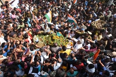 Gloom, anger across India as last rites of CRPF martyrs held
