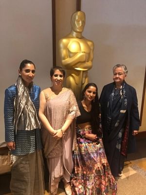 Los Angeles: Indian film producer Guneet Monga, whose "Period. End of Sentence" won Oscar in Documentary Short Subject category, during the 91st Academy Awards at the Dolby Theater in Los Angeles, the United States, on Feb. 24, 2019. (Photo: IANS)
