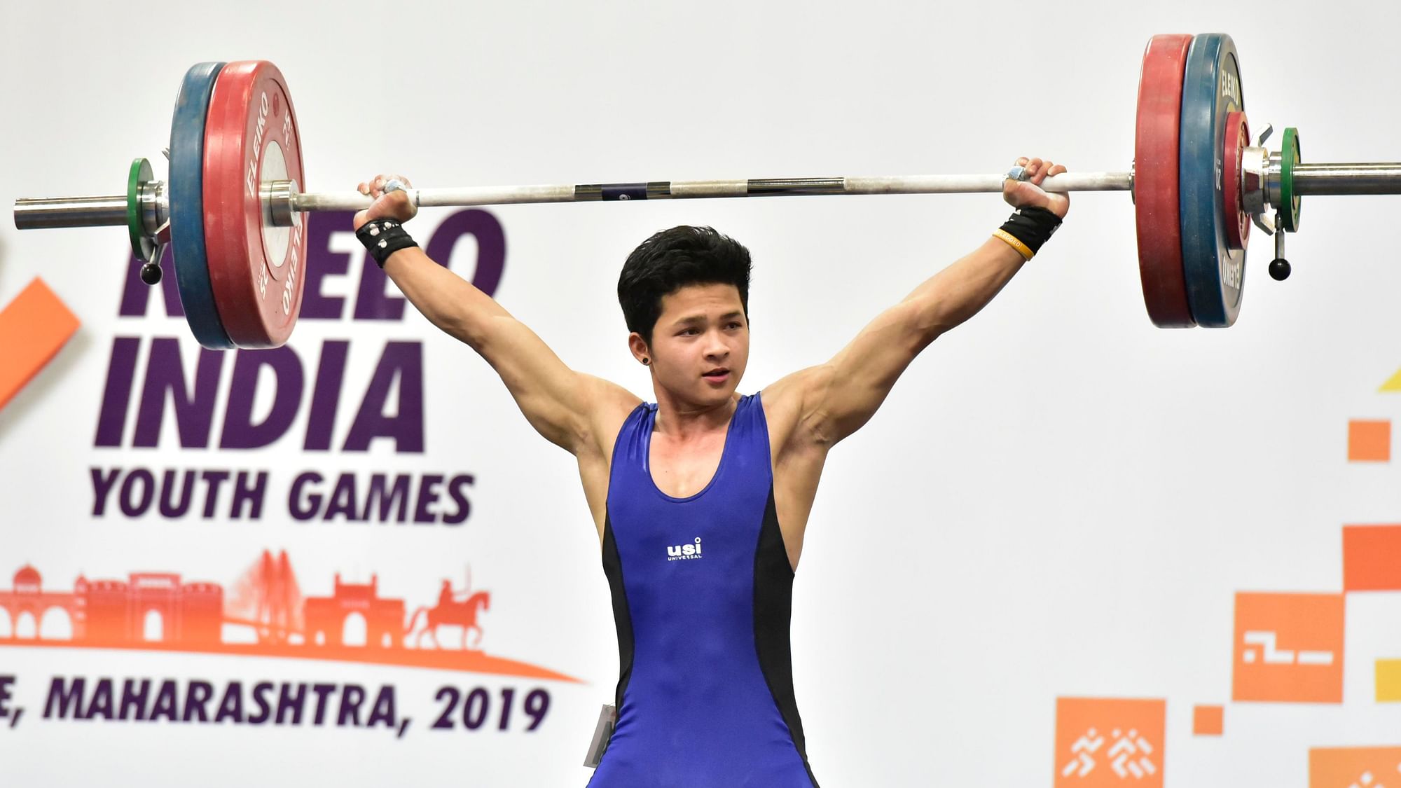 File picture of Jeremy Lalrinnunga who has won a silver medal in the men’s 67kg category at the EGAT’s Cup International Weightlifting Championships.