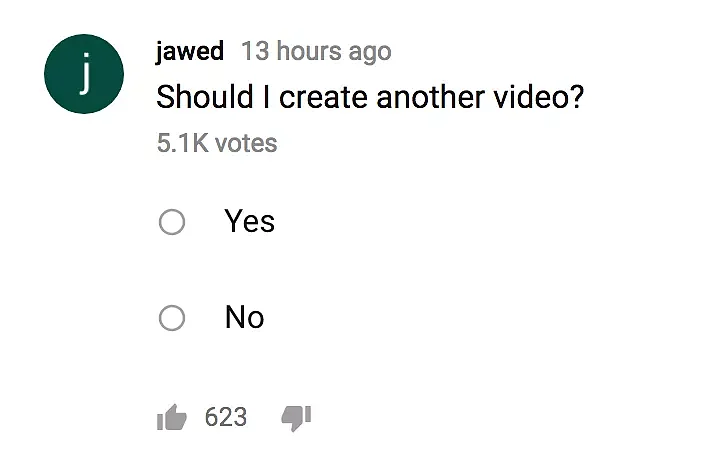 Karim got over 5,000 votes for his poll in over 13 hours. 