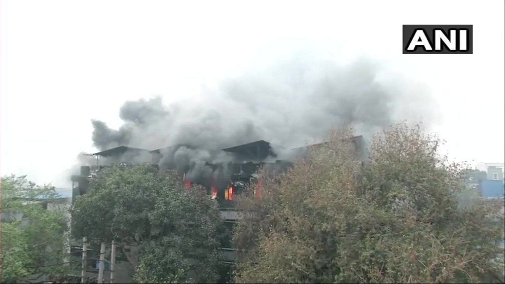Visuals of the factory that caught fire on Thursday, 14 February.
