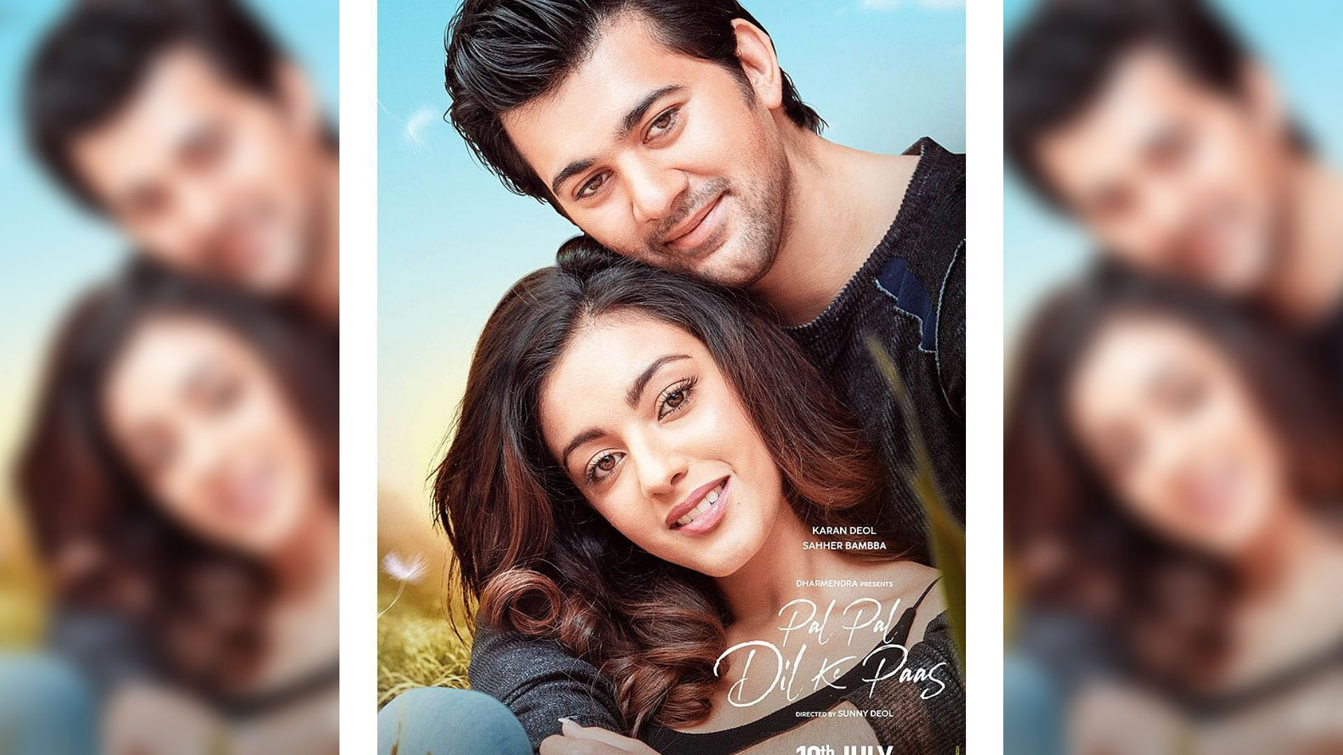 A poster for<i> Pal Pal Dil Ke Paas</i> featuring Karan Deol and Sahher Bambba.