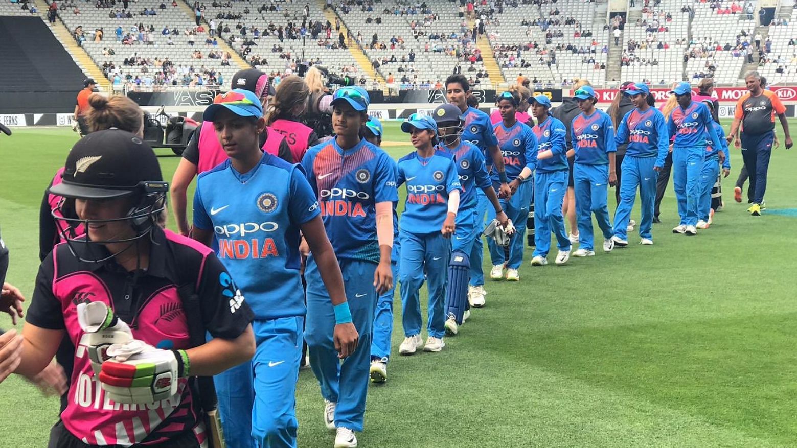 New Zealand beat the Indian women by four wickets.