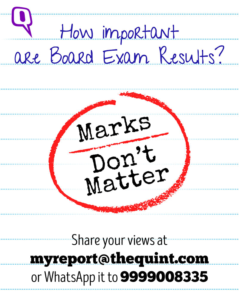 #MarksDontMatter: Remember this is not the end all and be all of it. There’s life beyond it.