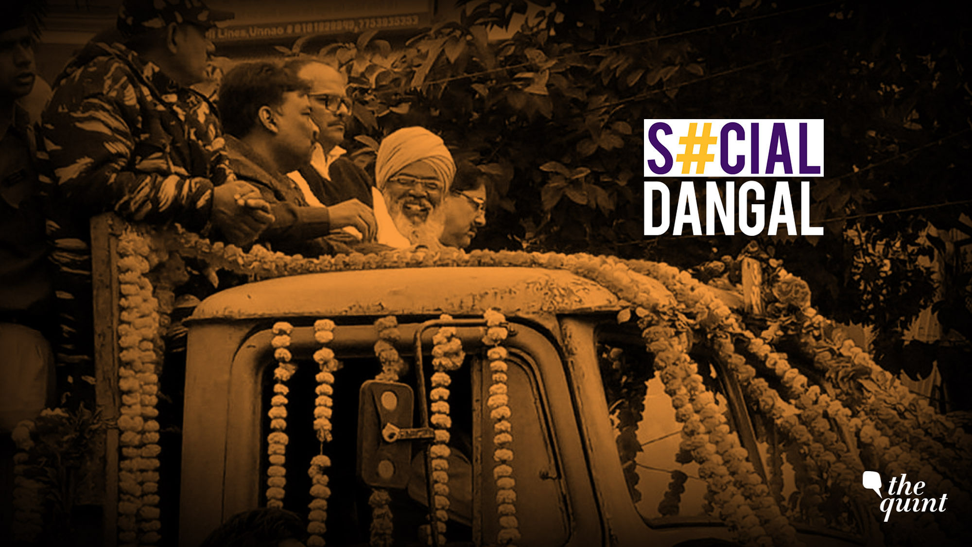 BJP MP Sakshi Maharaj was seen waving from the vehicle carrying mortal remains of a one of the soldiers killed in the attack.&nbsp;