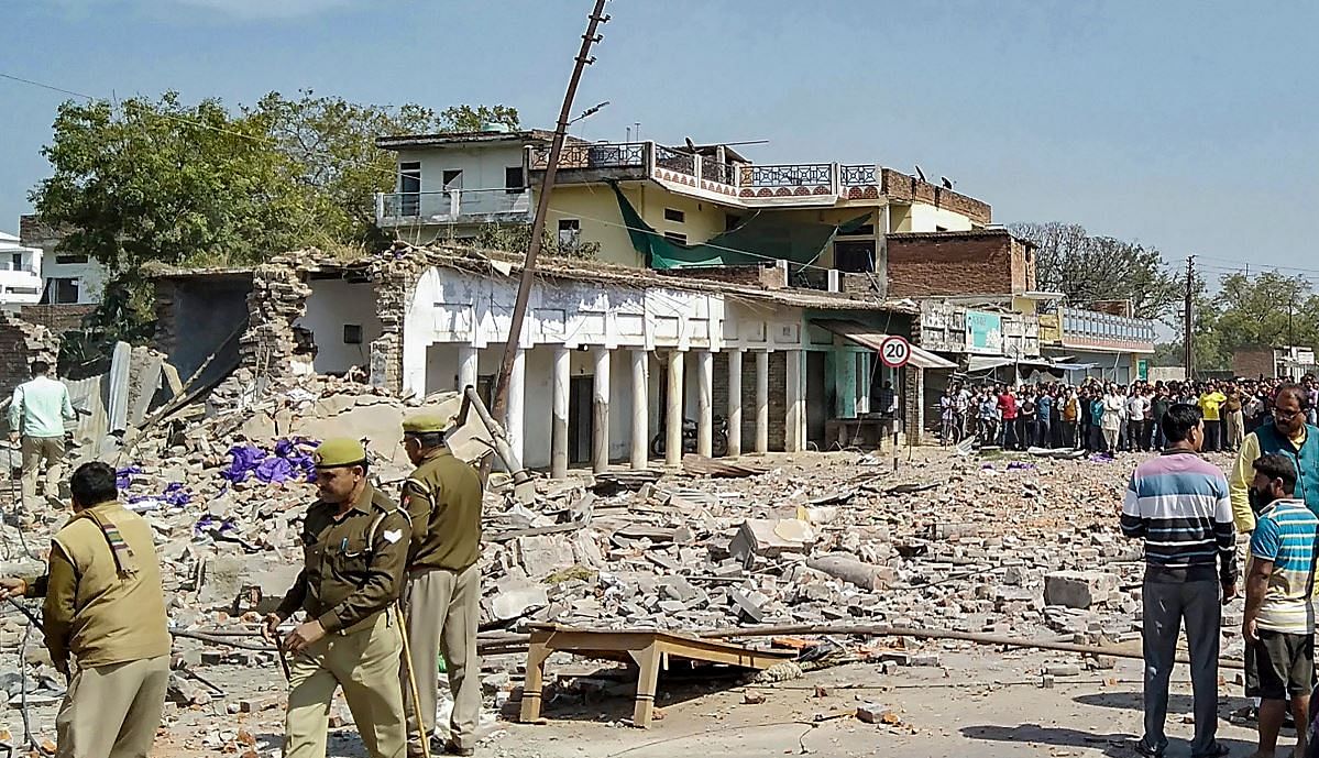 The blast took place at the shop in Rohta Bazaar in Bhadohi.