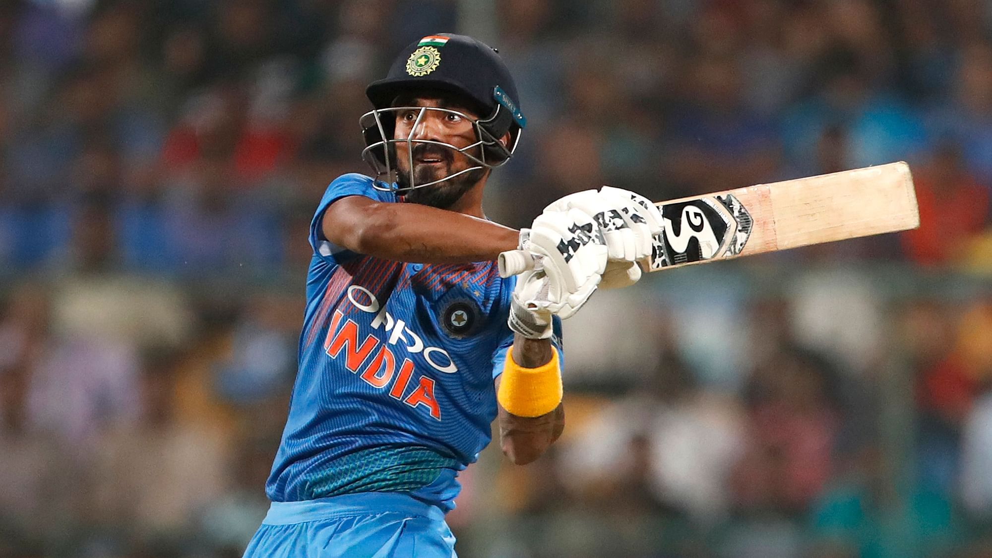 KL Rahul scored 47 in the second T20 against Australia in Bengaluru.