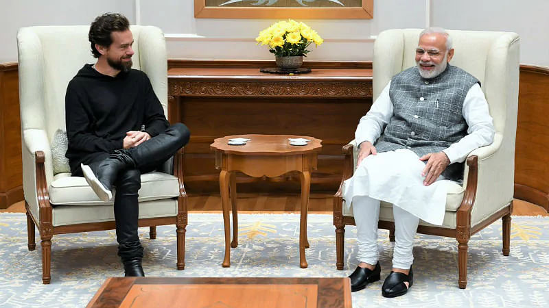 File photo of Jack Dorsey meting PM Modi