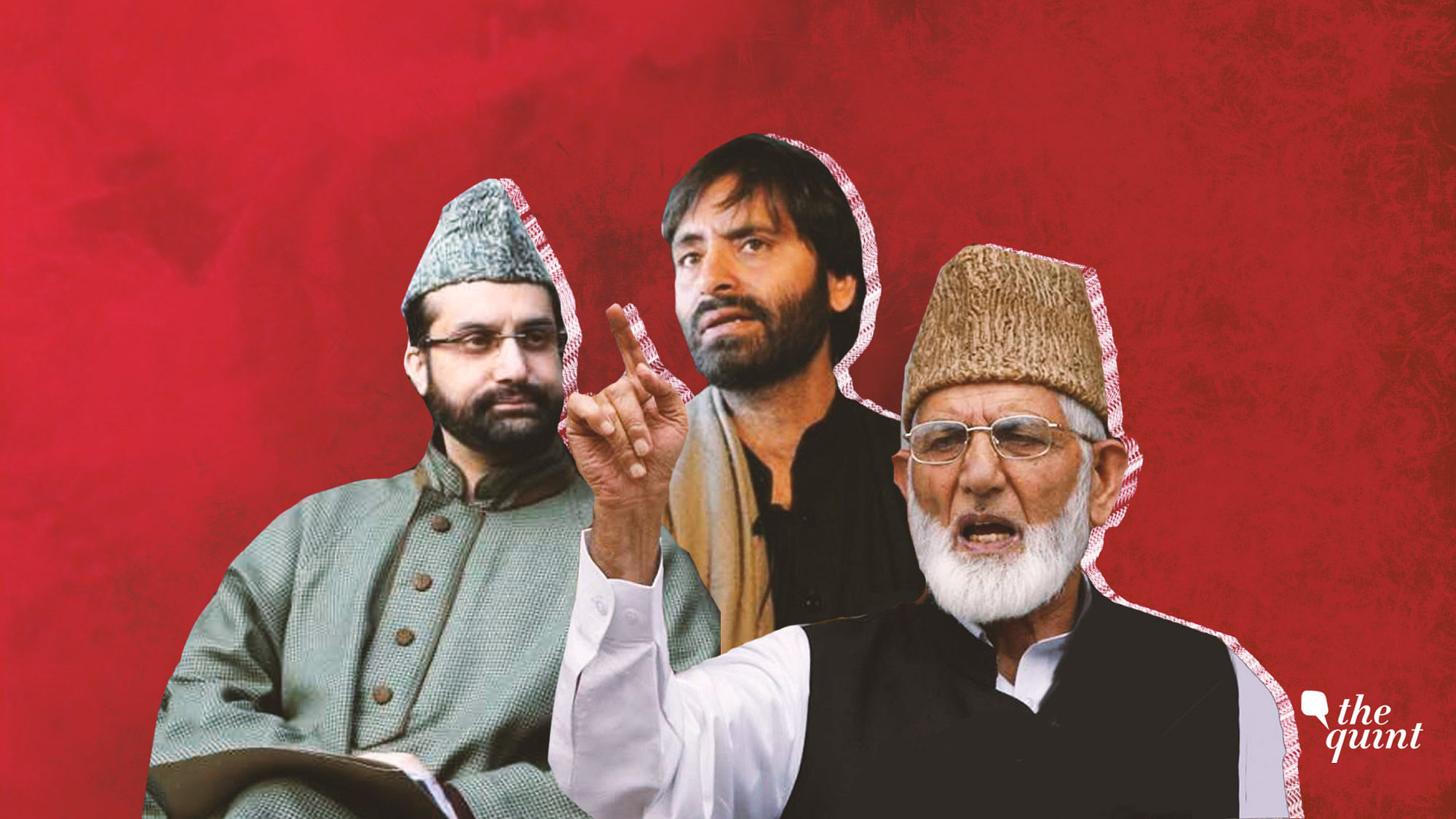 Senior separatist leaders, Syed Ali Geelani, Mirwaiz Umer Farooq and Muhammad Yasin Malik.&nbsp;