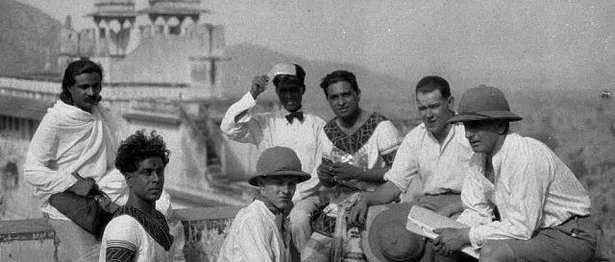 Modhu Bose with the crew of <i>Light of Asia</i>.