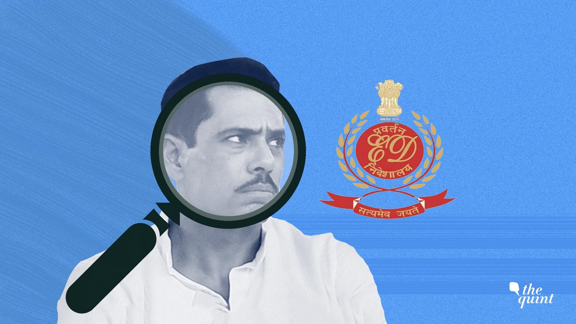 Image of Robert Vadra and the ED logo used for representational purposes.