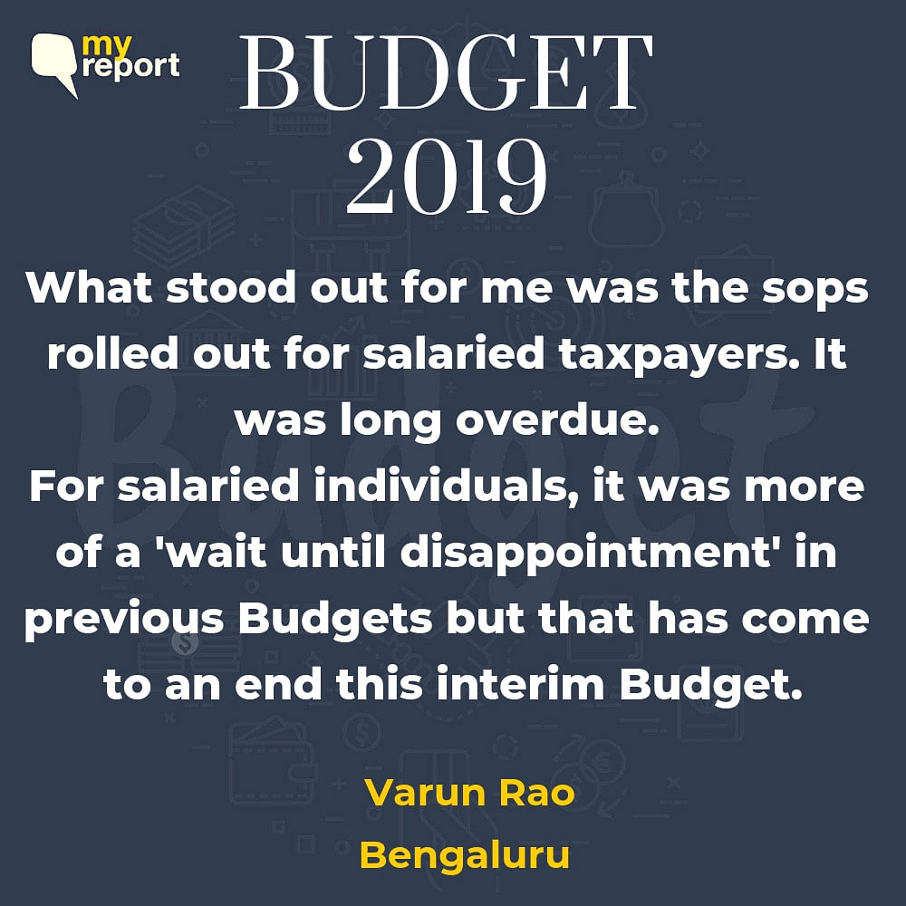 My Report’s citizen reporters had quite a lot to say about the interim Budget 2019. 