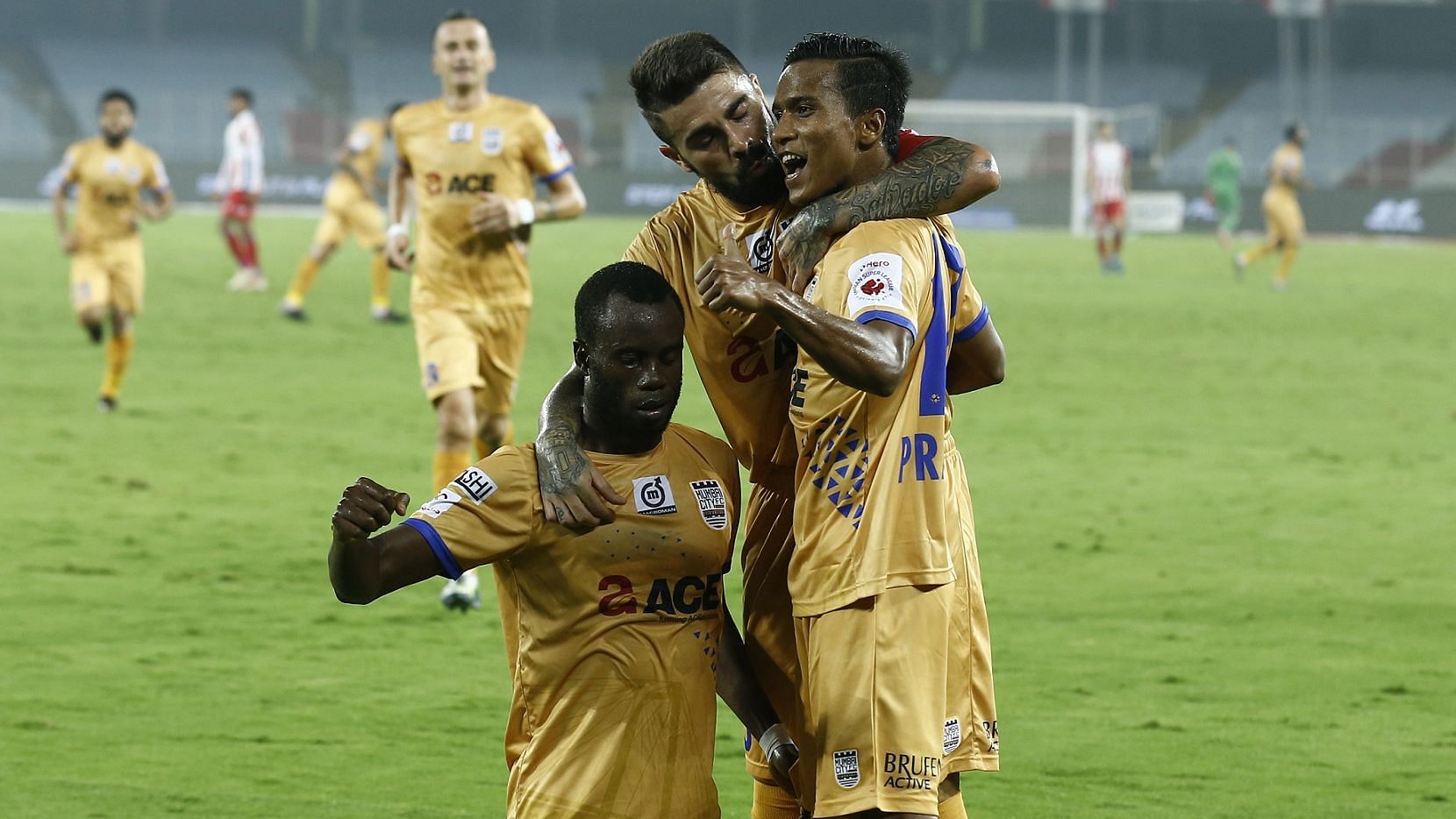 A Moudou Sougou hat-trick was enough for Mumbai City FC to drub ATK 3-1 and confirm a spot in the Indian Super League playoffs.