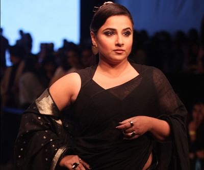 Mumbai: Actress Vidya Balan showcases fashion designer Anavila Misra