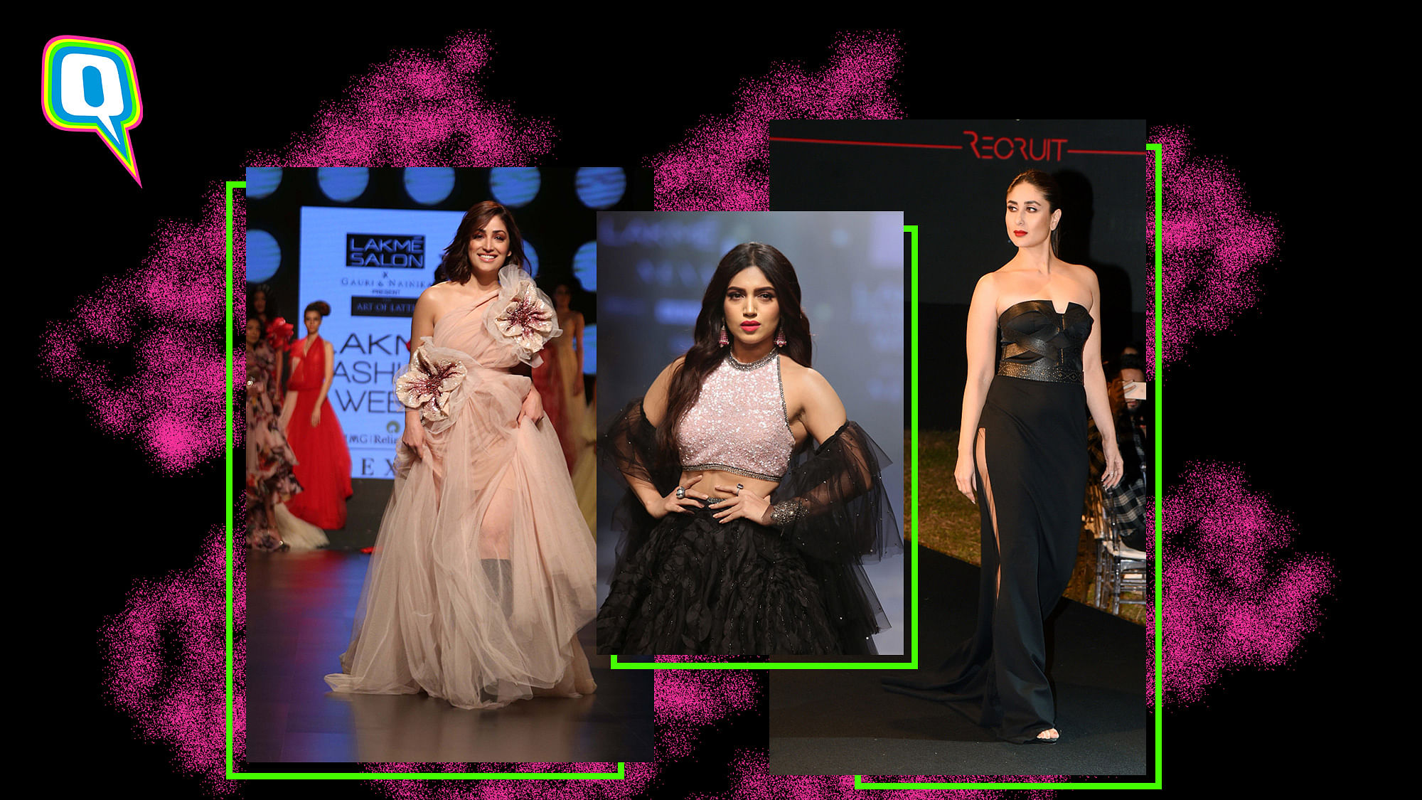 Yami Gautam, Bhumi Pednekar and Kareena Kapoor at Lakme Fashion Week 2019.