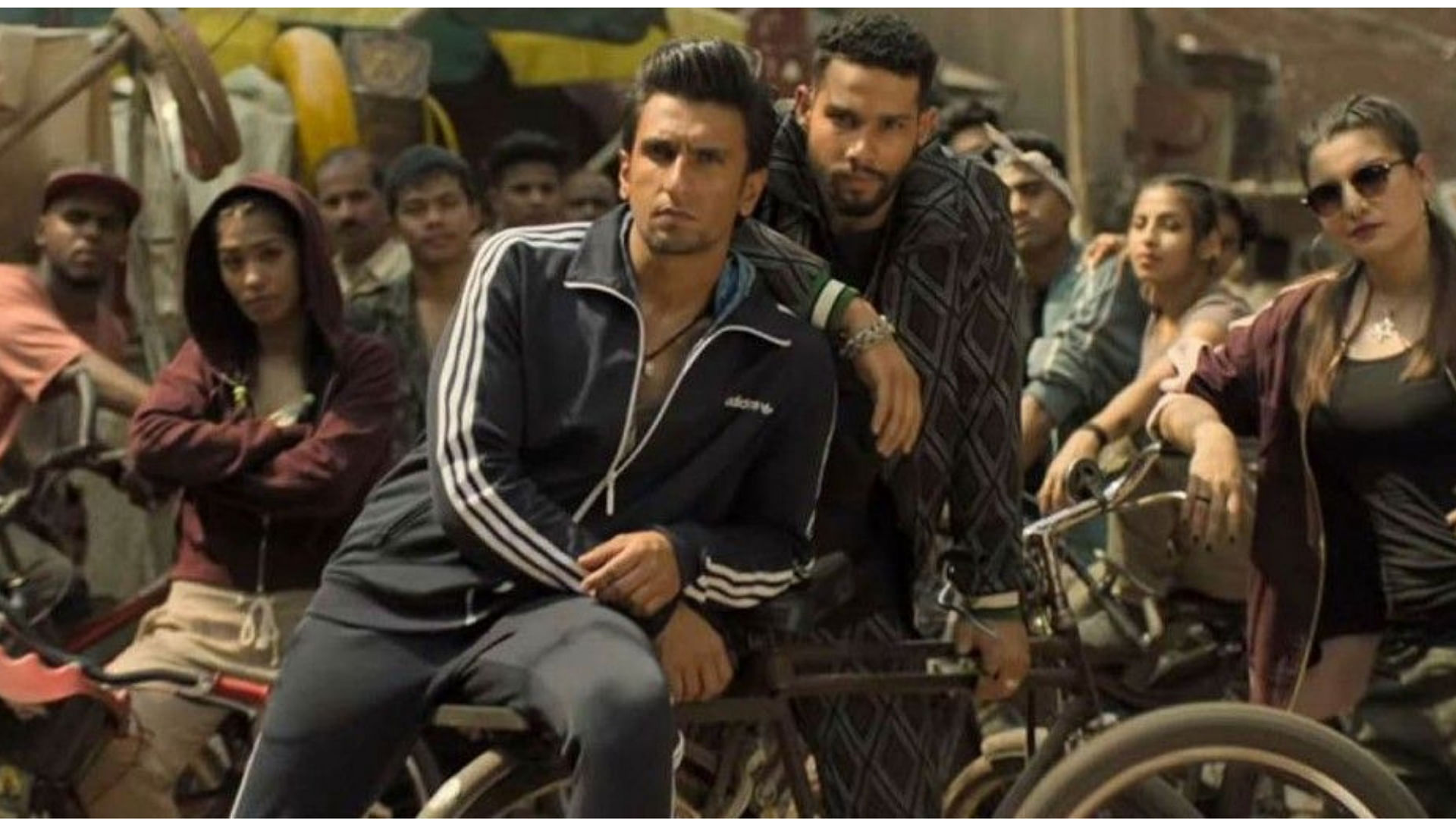 Ranveer Singh and Siddhant Chaturvedi in a still from <i>Gully Boy</i>.