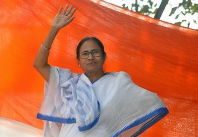 Kolkata: West Bengal Chief Minister Mamata Banerjee during a sit-in (dharna) demonstration over the CBI