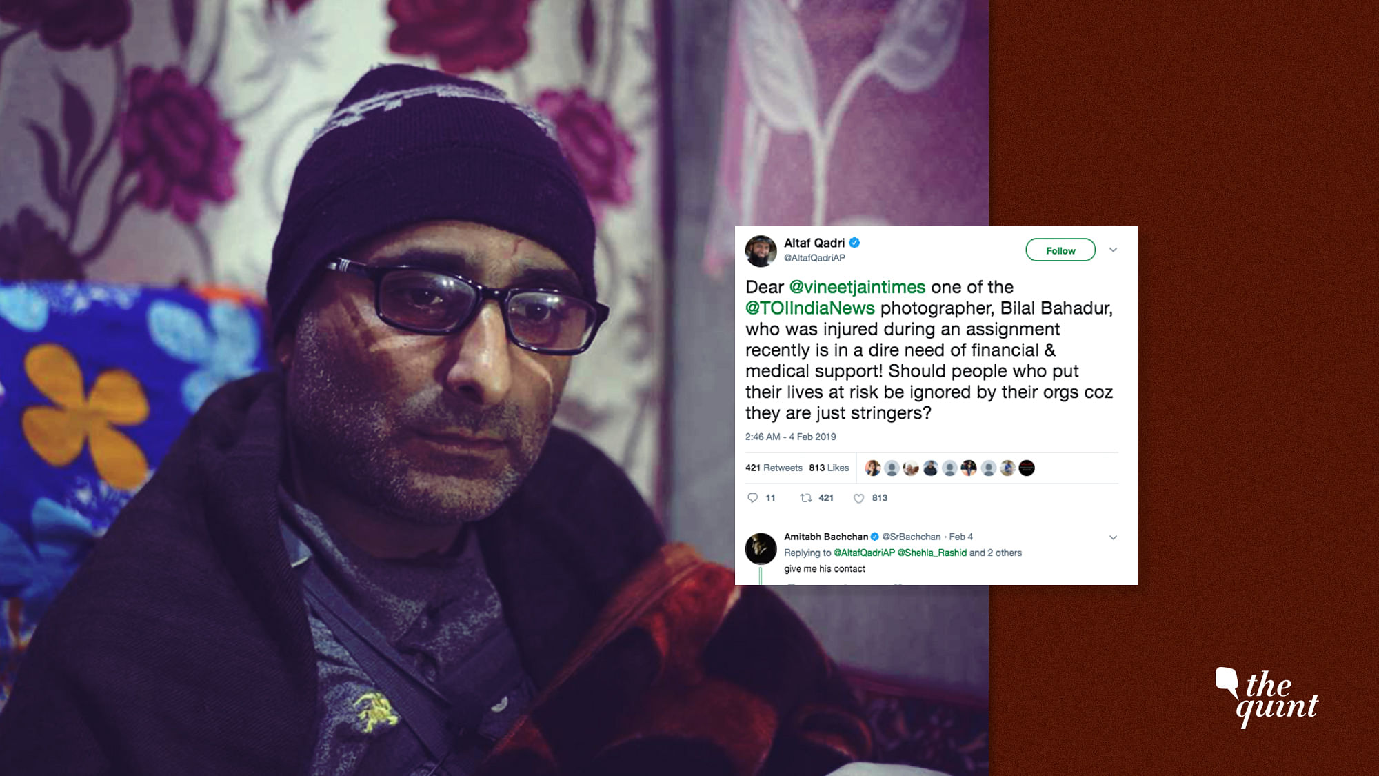Kashmiri photojournalist Bilal Bahadur was injured while covering a funeral in Baramulla.&nbsp;