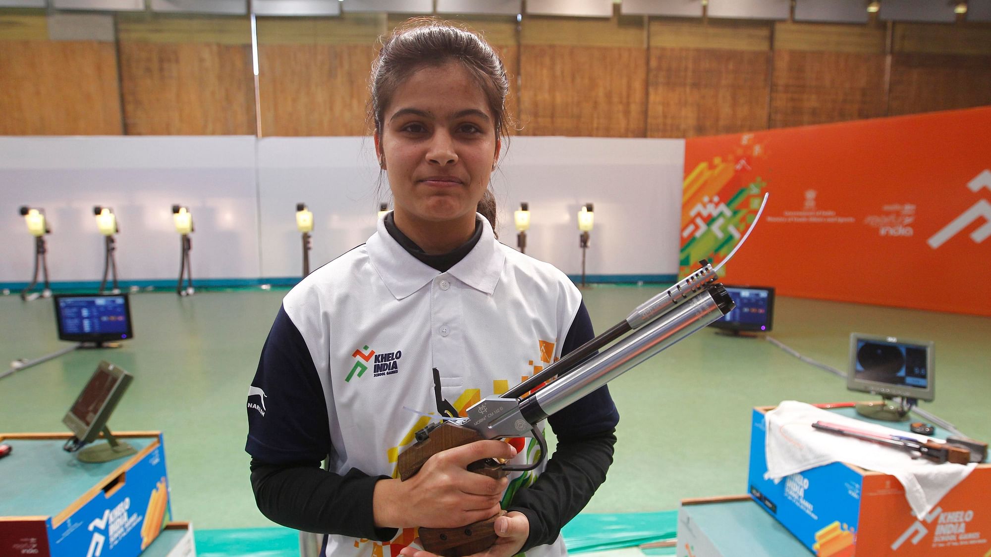 Manu Bhaker is competing in three events at the ISSF World Cup being hosted by New Delhi.