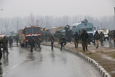 Pulwama: The site on on the Srinagar-Jammu highway where 20 Central Reserve Police Force (CRPF) troopers were killed and 15 others injured in an audacious suicide attack by militants in Jammu and Kashmir