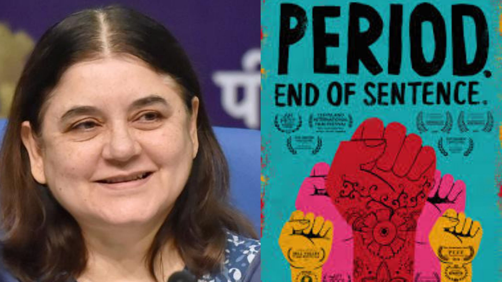 Maneka Gandhi has congratulated the crew of the film<i> Period. End Of Sentence</i> on winning an Oscar, saying that it has helped in starting a conversation on menstruation.