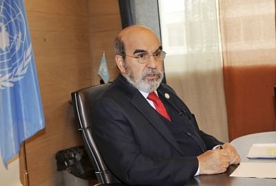 ROME, Nov. 4, 2018 (Xinhua) -- Jose Graziano da Silva, Director-General of the UN Food and Agriculture Organization (FAO), speaks during an interview with Xinhua in Rome, Italy, on Oct. 26, 2018. China has made great achievements in curbing hunger and increasing food security, both domestically and globally, since the launch of its reform and opening-up 40 years ago, according to Graziano da Silva. TO GO WITH Interview: China contributes greatly to curbing global hunger, food security, says FAO